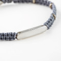 Macrame Silver Bracelet GREY N250
