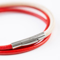 Leather Bracelet RED BEIGE N291