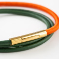 Leather Bracelet GREEN ORANGE N292