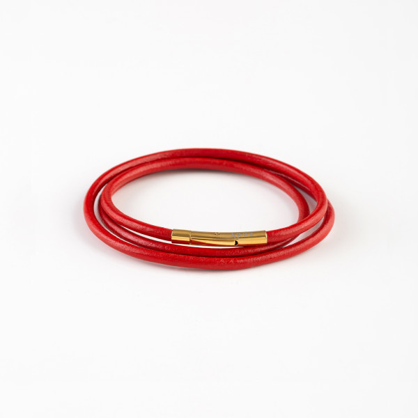 Leather Bracelet RED N295