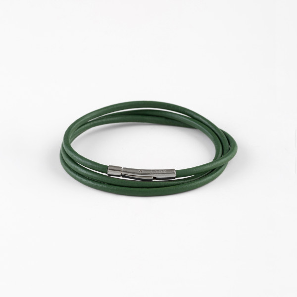 Leather Bracelet GREEN N296