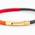 Leather Bracelet ORANGE RED N103