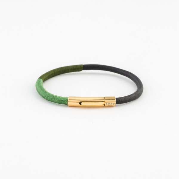 Leather Bracelet GREEN KHAKI N104