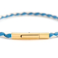 Leather Bracelet BLUE WHITE N130