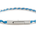 Leather Bracelet BLUE WHITE N130
