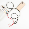 Leather Phone Necklace Case BLACK N049