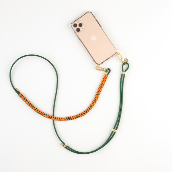 Leather Phone Necklace Case GREEN N057