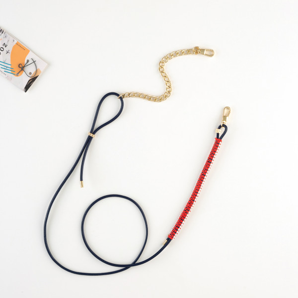 Leather Phone Strap NAVY BLUE N064