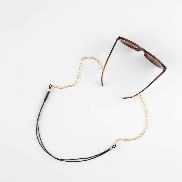 Leather Glasses Chain BLACK N146