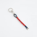 Leather Key Chain NAVY BLUE RED N194