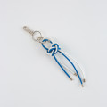 Leather Key Chain BLUE WHITE N175