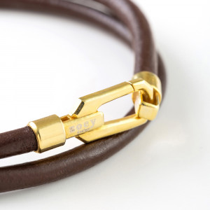 Leather Silver Bracelet N255