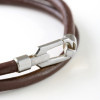 Leather Silver Bracelet N255