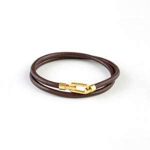 Leather Silver Bracelet N255