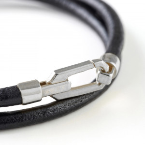 Leather Silver Bracelet N256