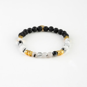 Natural Stones Silver Bracelet N273