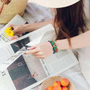 Natural Stones Silver Bracelet N281
