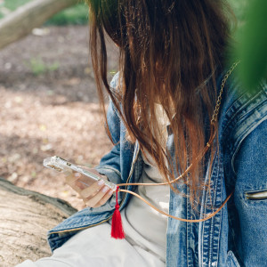 Leather Phone Necklace Case N046