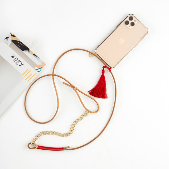 Leather Phone Necklace Case N046